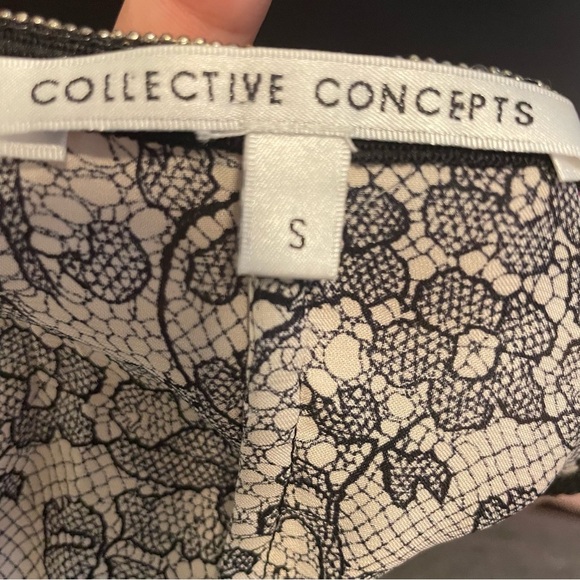 Size S Floral Collective Concepts Tank Top w/ Metal Detail on the edges B2 - Picture 5 of 6